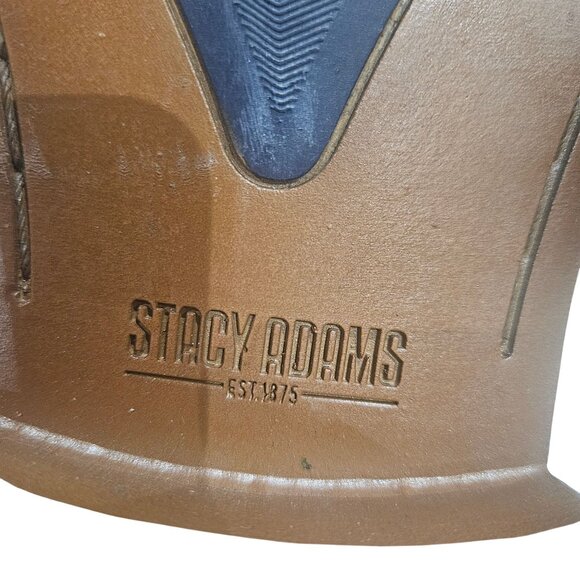 Stacy Adams Men's Blue Leather Dress Shoes Size 10.5 M Ballard Oxford Style - Picture 13 of 13